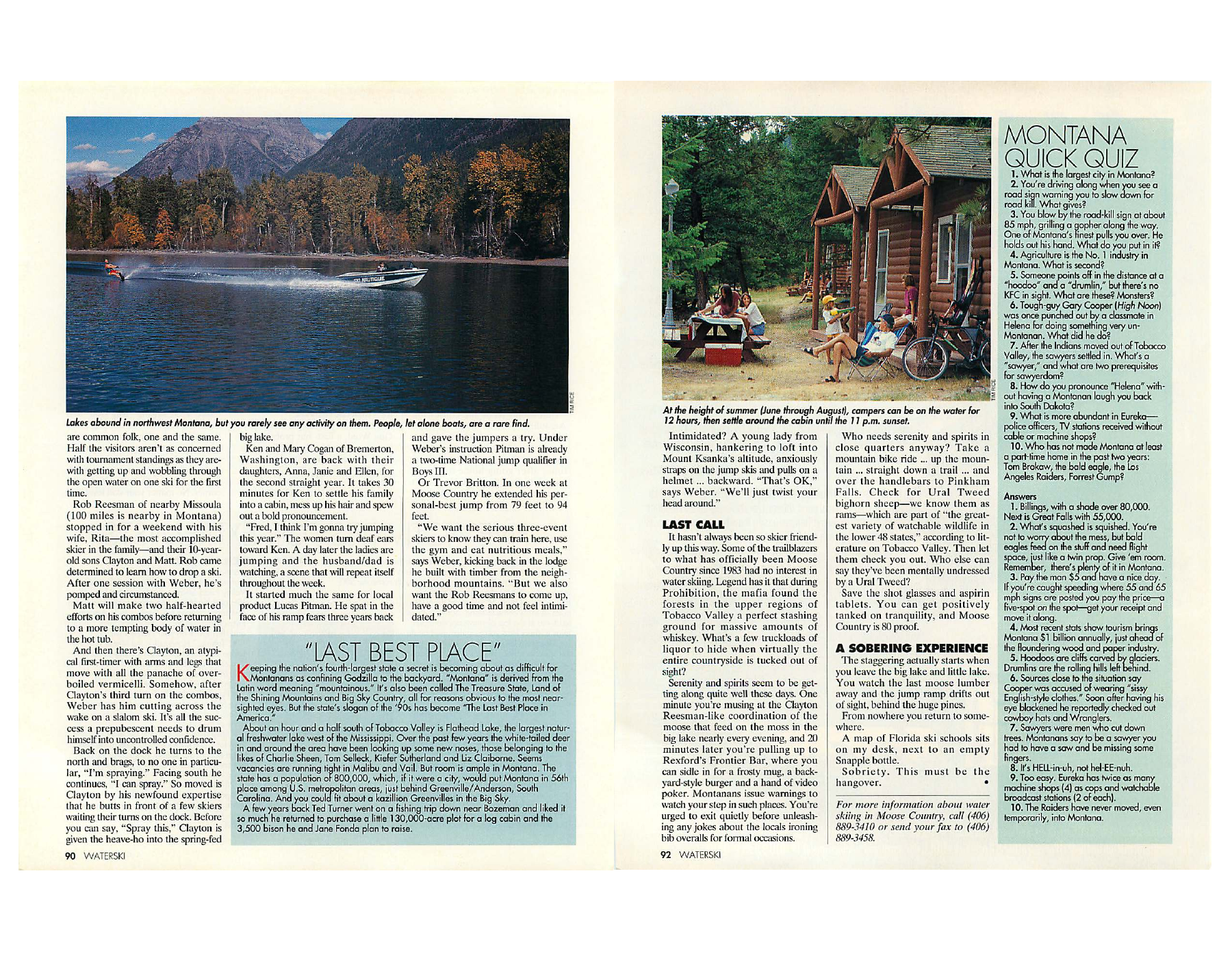 Page 3 of the Moose Country Waterski Camp article